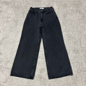 Abercrombie | High Rise Wide Leg Curve Love Jeans | Black | 25 SHORT